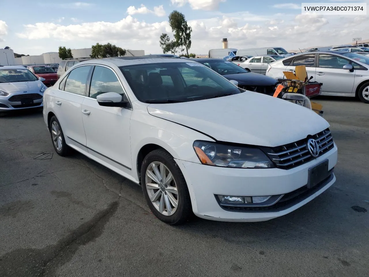 2013 Volkswagen Passat Sel VIN: 1VWCP7A34DC071374 Lot: 71318784