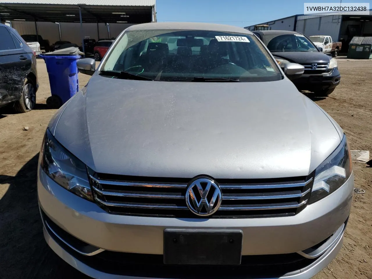 2013 Volkswagen Passat Se VIN: 1VWBH7A32DC132438 Lot: 71621724