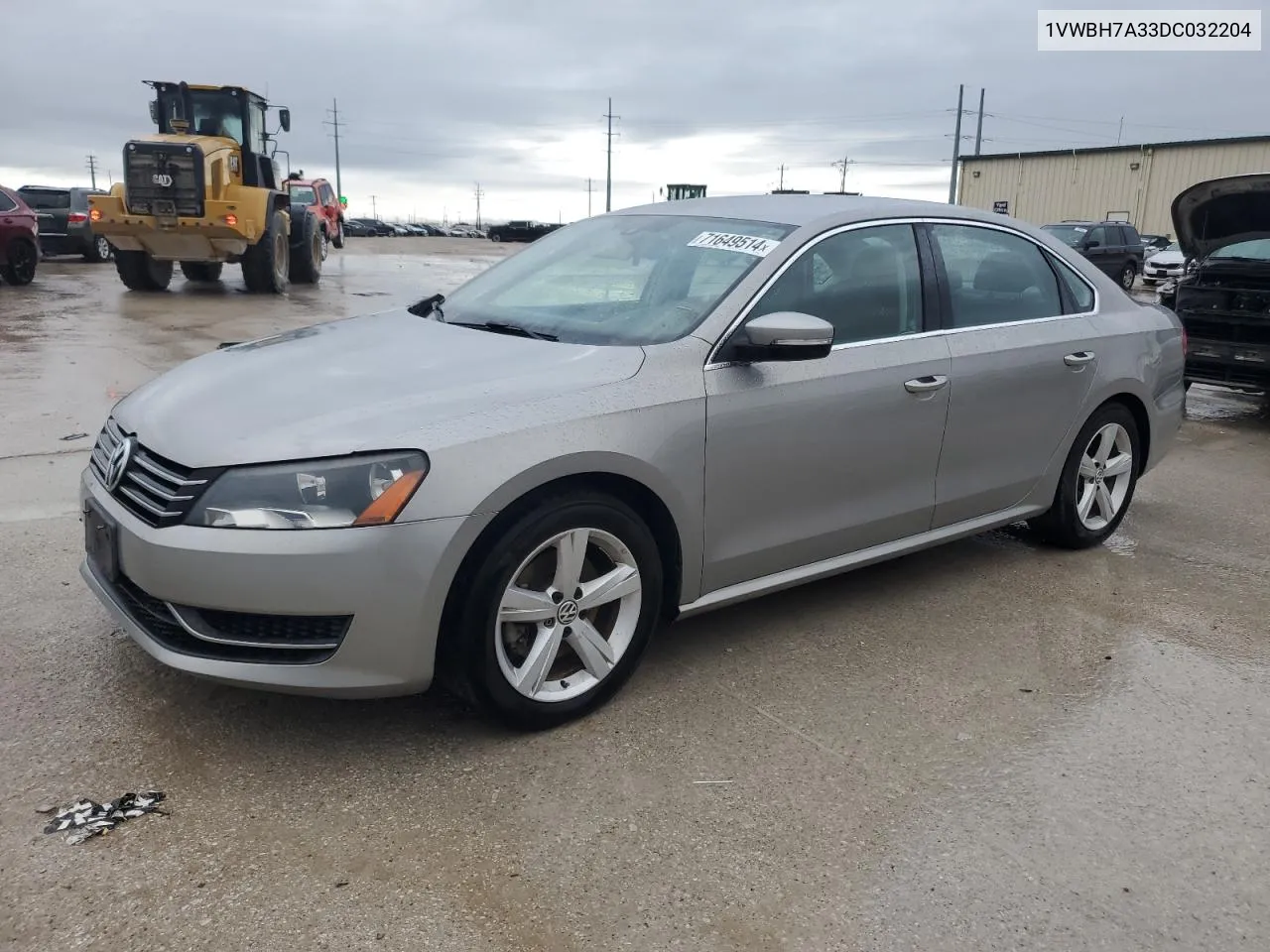 2013 Volkswagen Passat Se VIN: 1VWBH7A33DC032204 Lot: 71649514