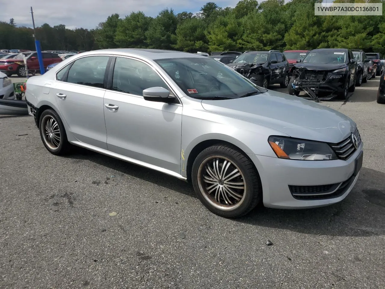 2013 Volkswagen Passat Se VIN: 1VWBP7A30DC136801 Lot: 71684254