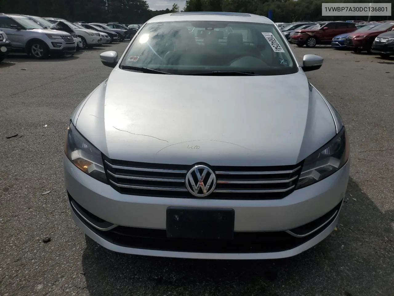 2013 Volkswagen Passat Se VIN: 1VWBP7A30DC136801 Lot: 71684254