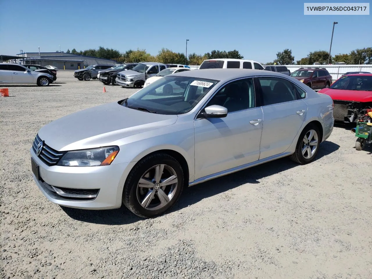 2013 Volkswagen Passat Se VIN: 1VWBP7A36DC043717 Lot: 71686624