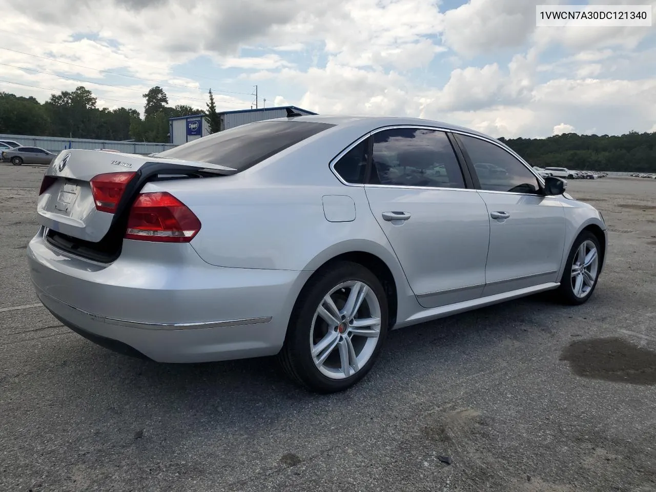 2013 Volkswagen Passat Sel VIN: 1VWCN7A30DC121340 Lot: 72233974