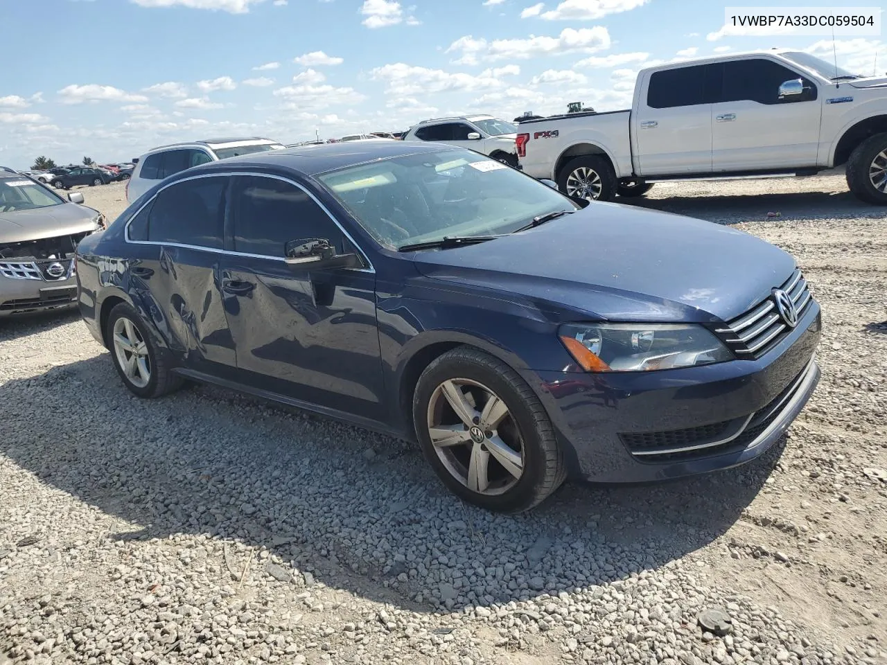 2013 Volkswagen Passat Se VIN: 1VWBP7A33DC059504 Lot: 72376464