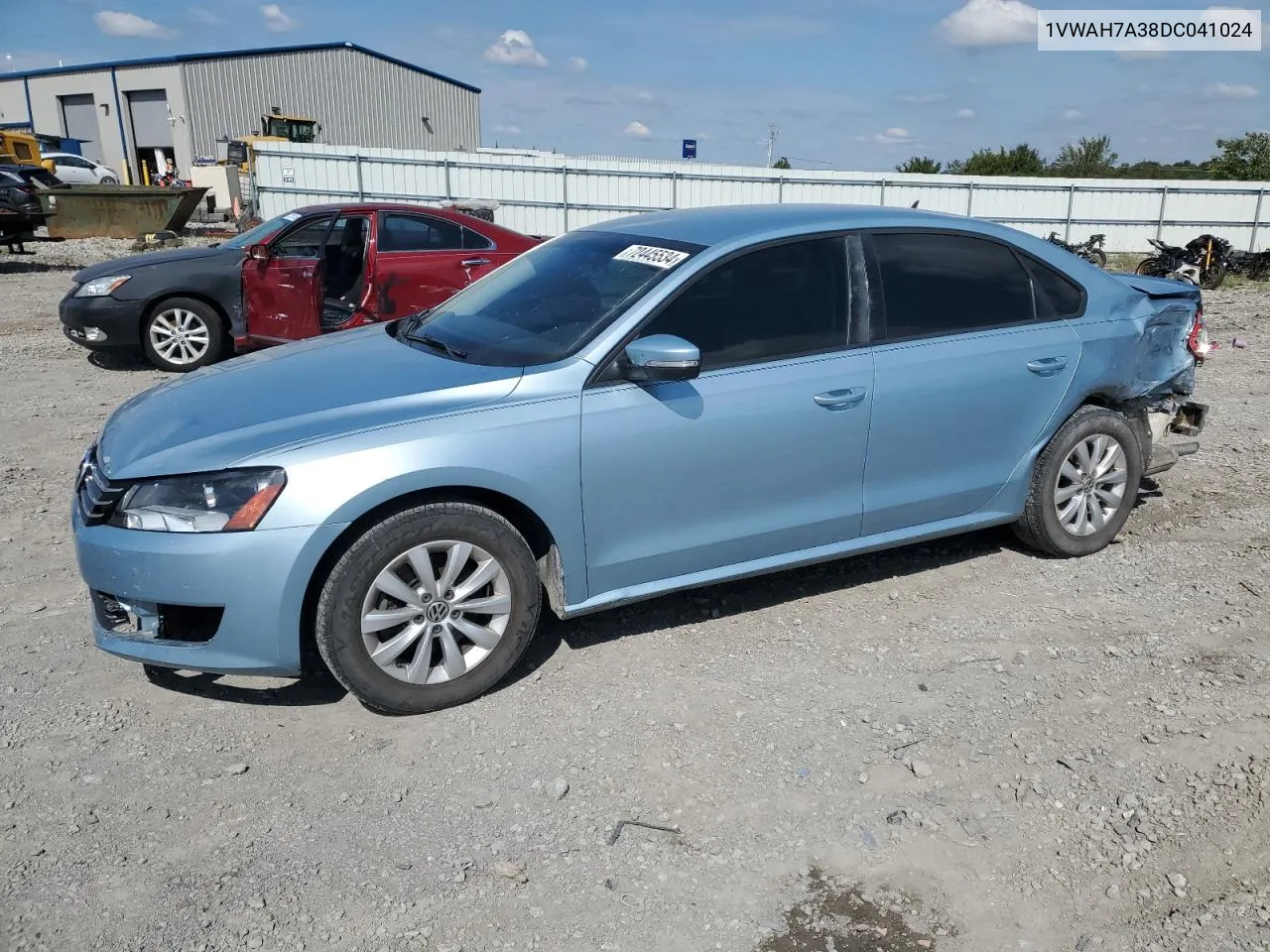 2013 Volkswagen Passat S VIN: 1VWAH7A38DC041024 Lot: 72445534