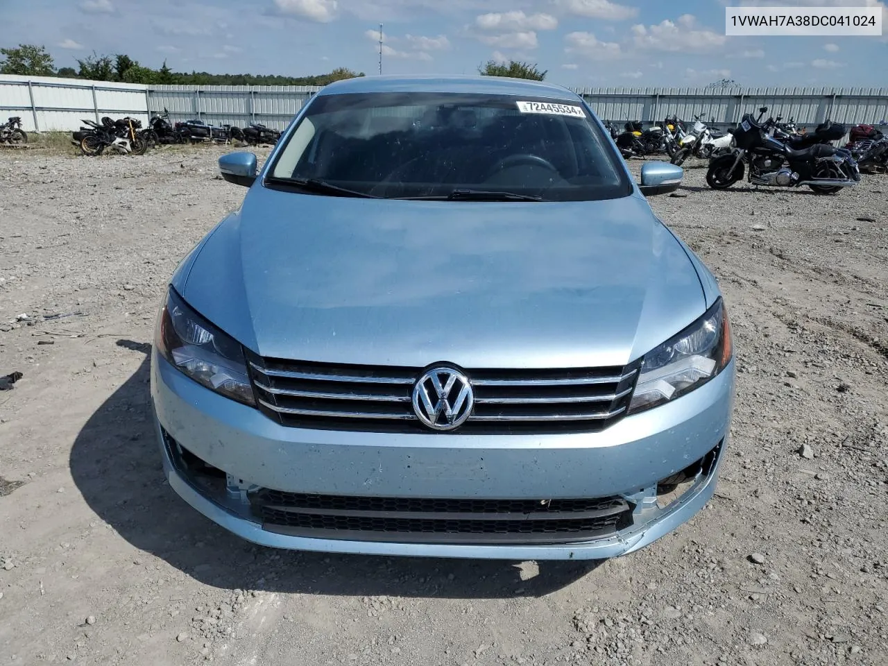 2013 Volkswagen Passat S VIN: 1VWAH7A38DC041024 Lot: 72445534