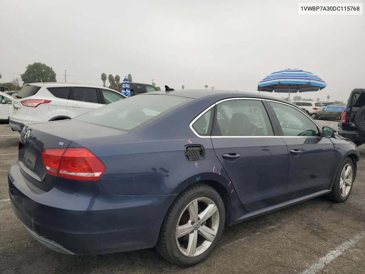 1VWBP7A30DC115768 2013 Volkswagen Passat Se