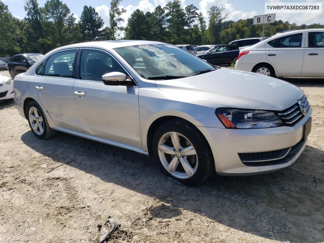 2013 Volkswagen Passat Se VIN: 1VWBP7A3XDC087283 Lot: 72693494