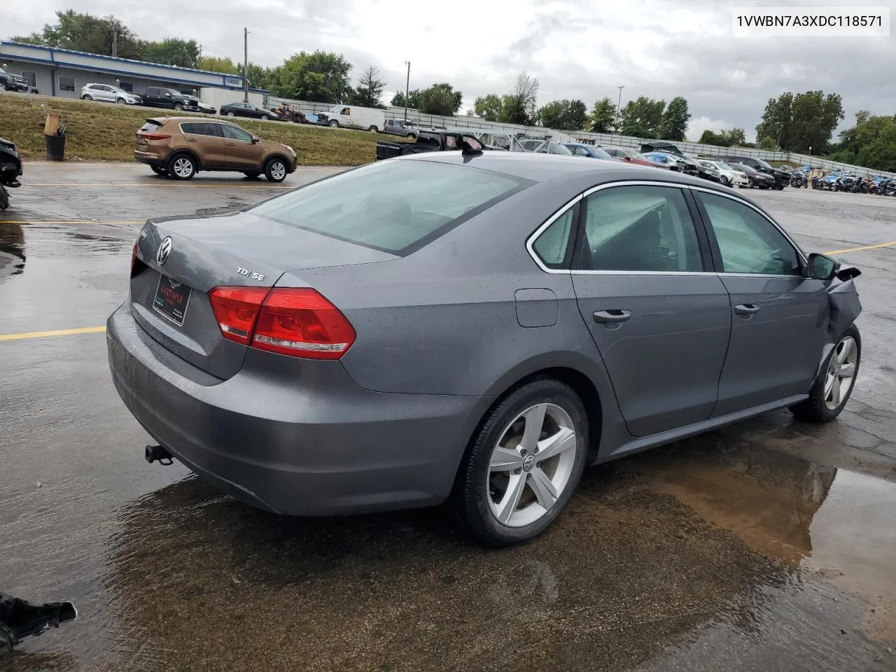 2013 Volkswagen Passat Se VIN: 1VWBN7A3XDC118571 Lot: 72901624