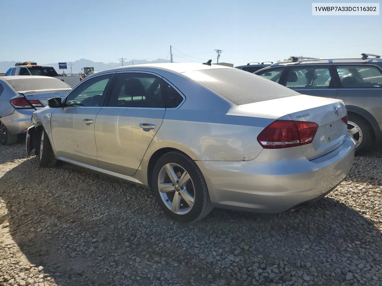 1VWBP7A33DC116302 2013 Volkswagen Passat Se