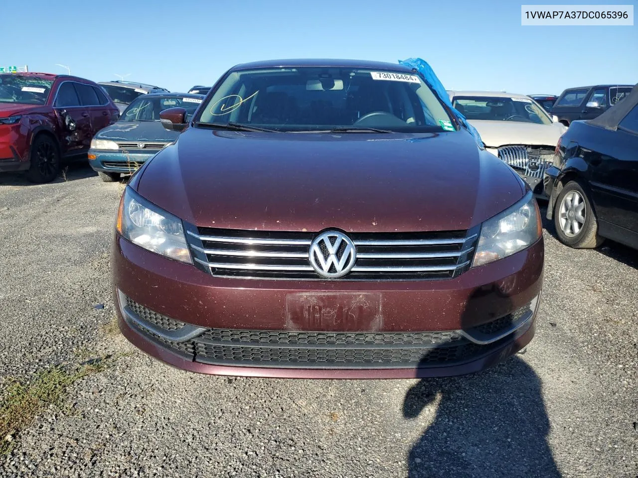 2013 Volkswagen Passat S VIN: 1VWAP7A37DC065396 Lot: 73018484