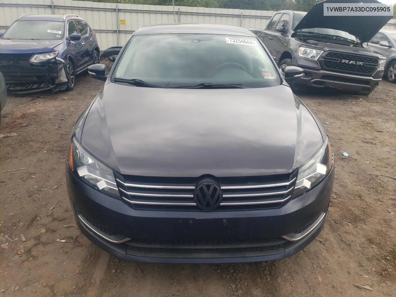 2013 Volkswagen Passat Se VIN: 1VWBP7A33DC095905 Lot: 73254644