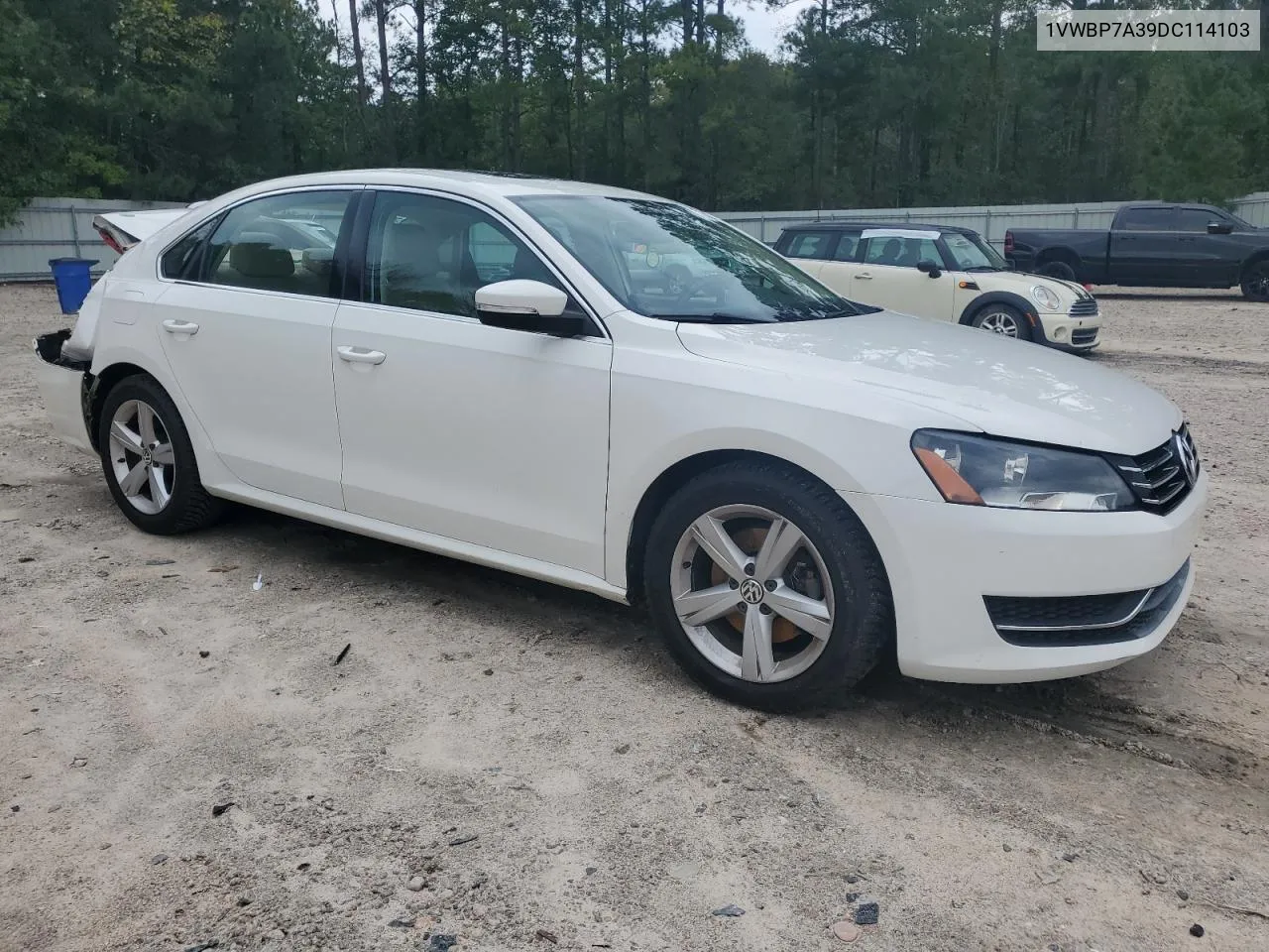 1VWBP7A39DC114103 2013 Volkswagen Passat Se