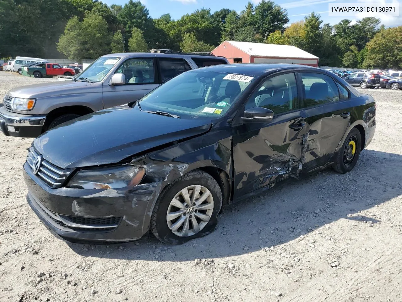 2013 Volkswagen Passat S VIN: 1VWAP7A31DC130971 Lot: 73827674