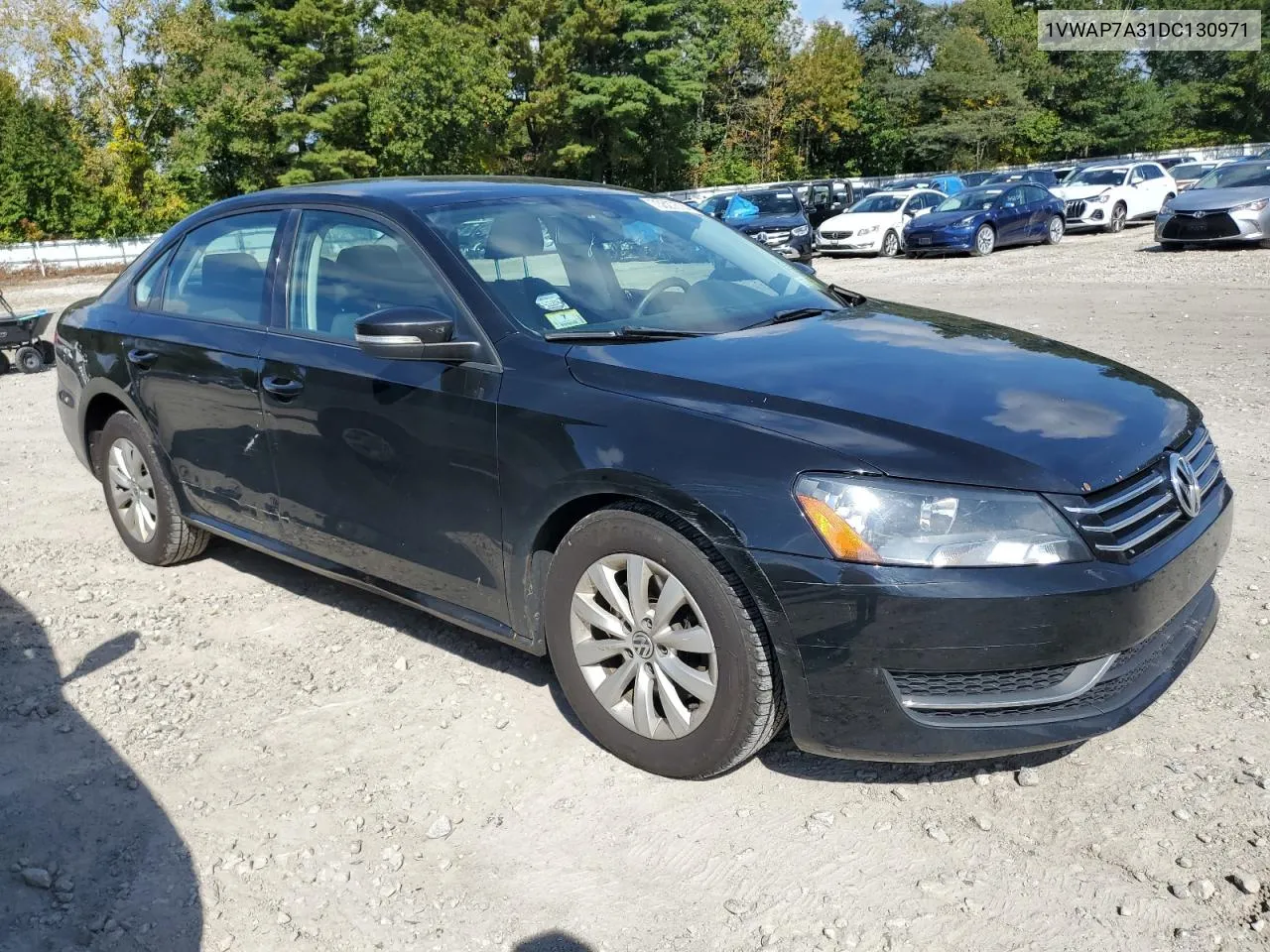 2013 Volkswagen Passat S VIN: 1VWAP7A31DC130971 Lot: 73827674