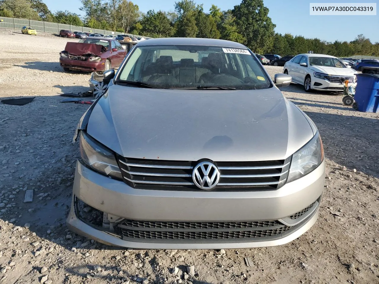 2013 Volkswagen Passat S VIN: 1VWAP7A30DC043319 Lot: 74138584