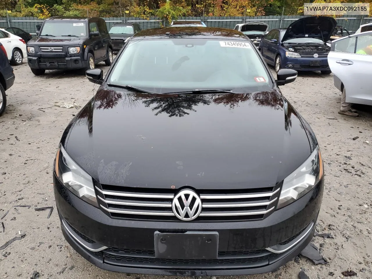 2013 Volkswagen Passat S VIN: 1VWAP7A3XDC092155 Lot: 74349954