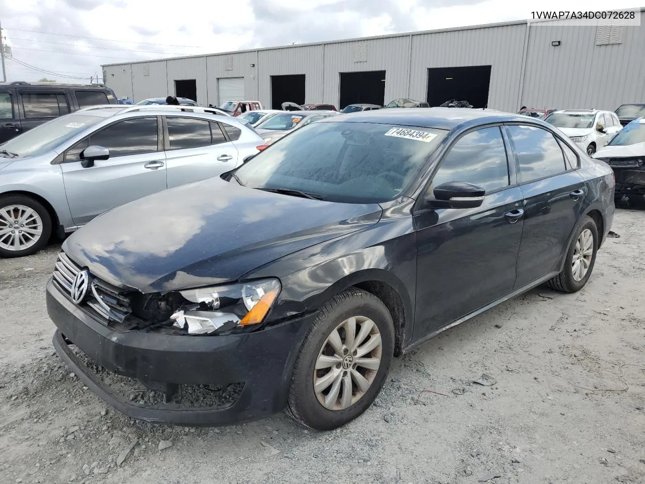 2013 Volkswagen Passat S VIN: 1VWAP7A34DC072628 Lot: 74684394