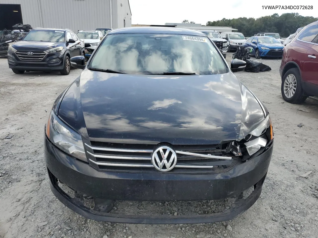 2013 Volkswagen Passat S VIN: 1VWAP7A34DC072628 Lot: 74684394