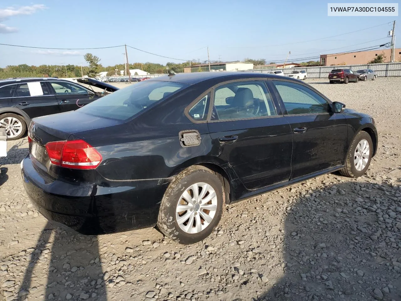 2013 Volkswagen Passat S VIN: 1VWAP7A30DC104555 Lot: 74983194