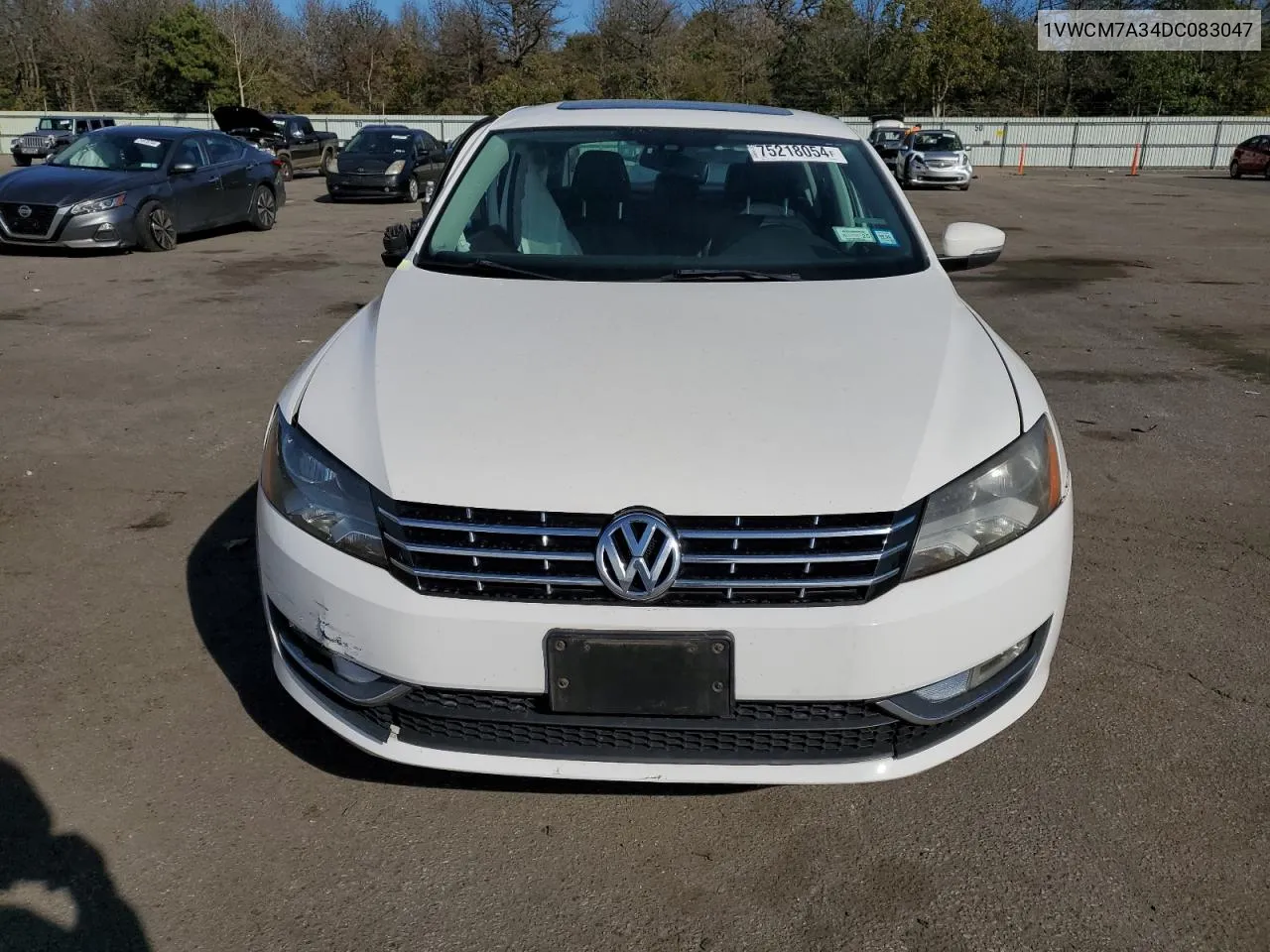 2013 Volkswagen Passat Sel VIN: 1VWCM7A34DC083047 Lot: 75218054