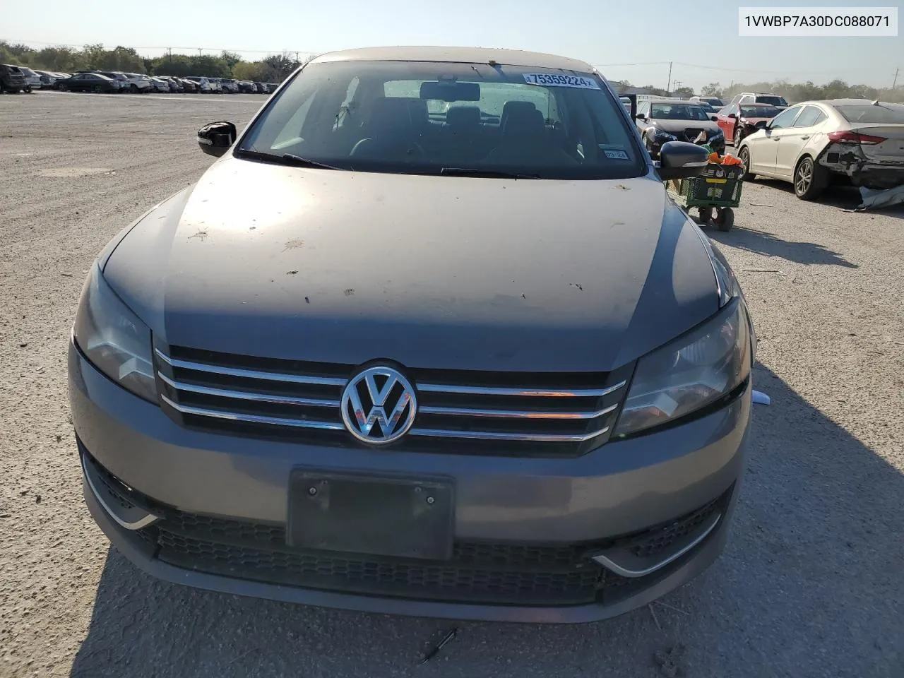 2013 Volkswagen Passat Se VIN: 1VWBP7A30DC088071 Lot: 75359224