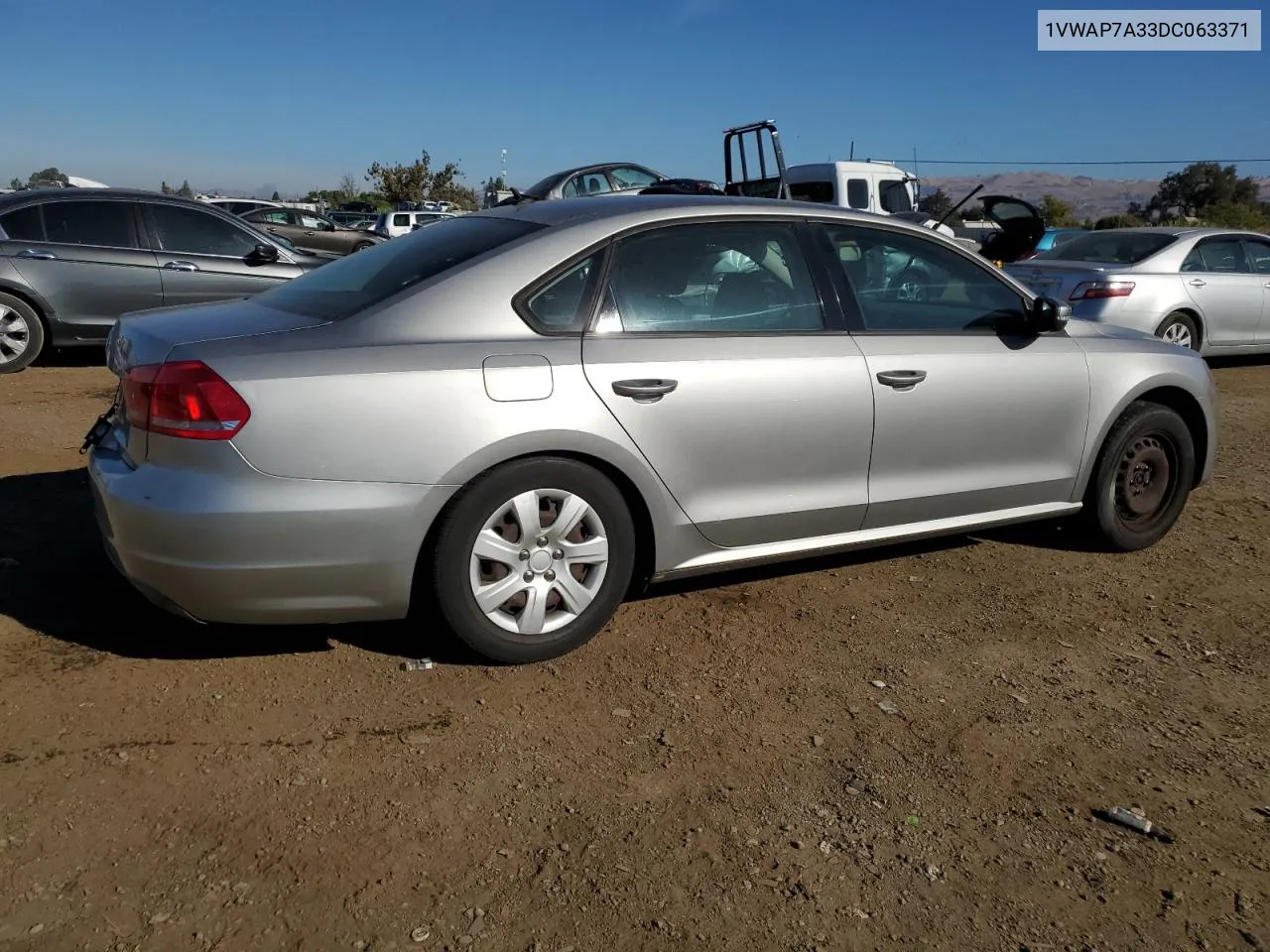 2013 Volkswagen Passat S VIN: 1VWAP7A33DC063371 Lot: 75362524