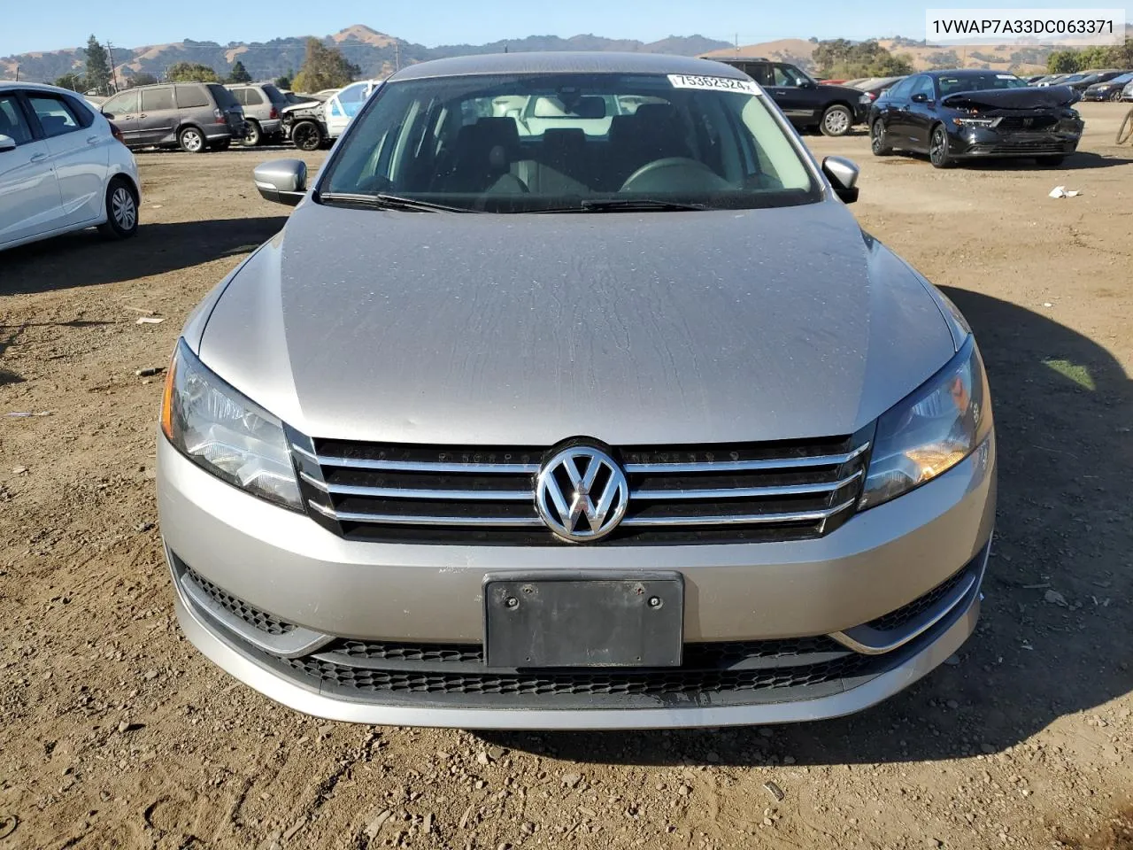 2013 Volkswagen Passat S VIN: 1VWAP7A33DC063371 Lot: 75362524