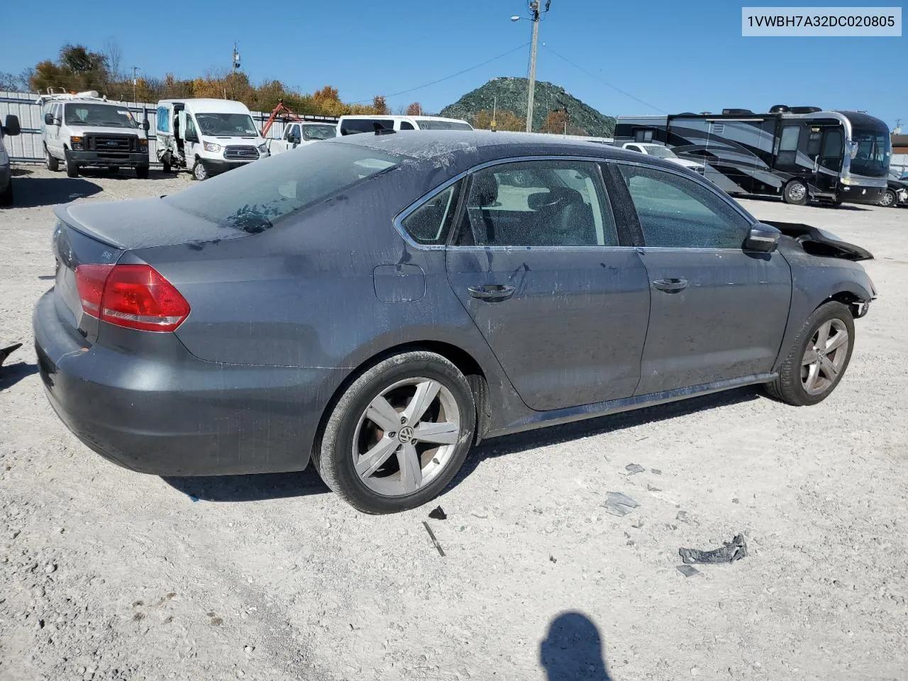 2013 Volkswagen Passat Se VIN: 1VWBH7A32DC020805 Lot: 75475834