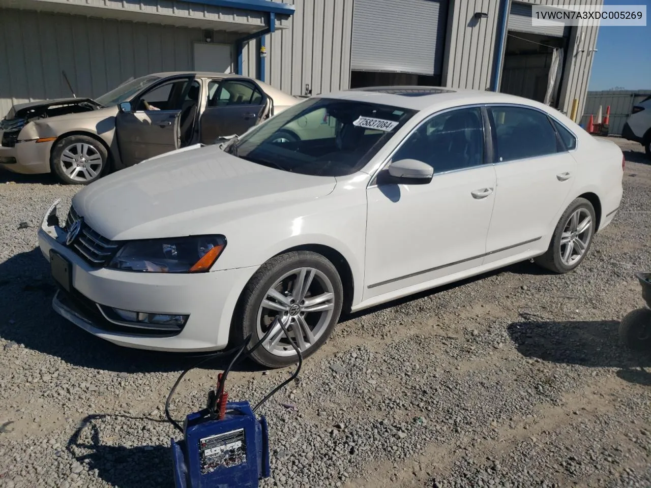 2013 Volkswagen Passat Sel VIN: 1VWCN7A3XDC005269 Lot: 75837084