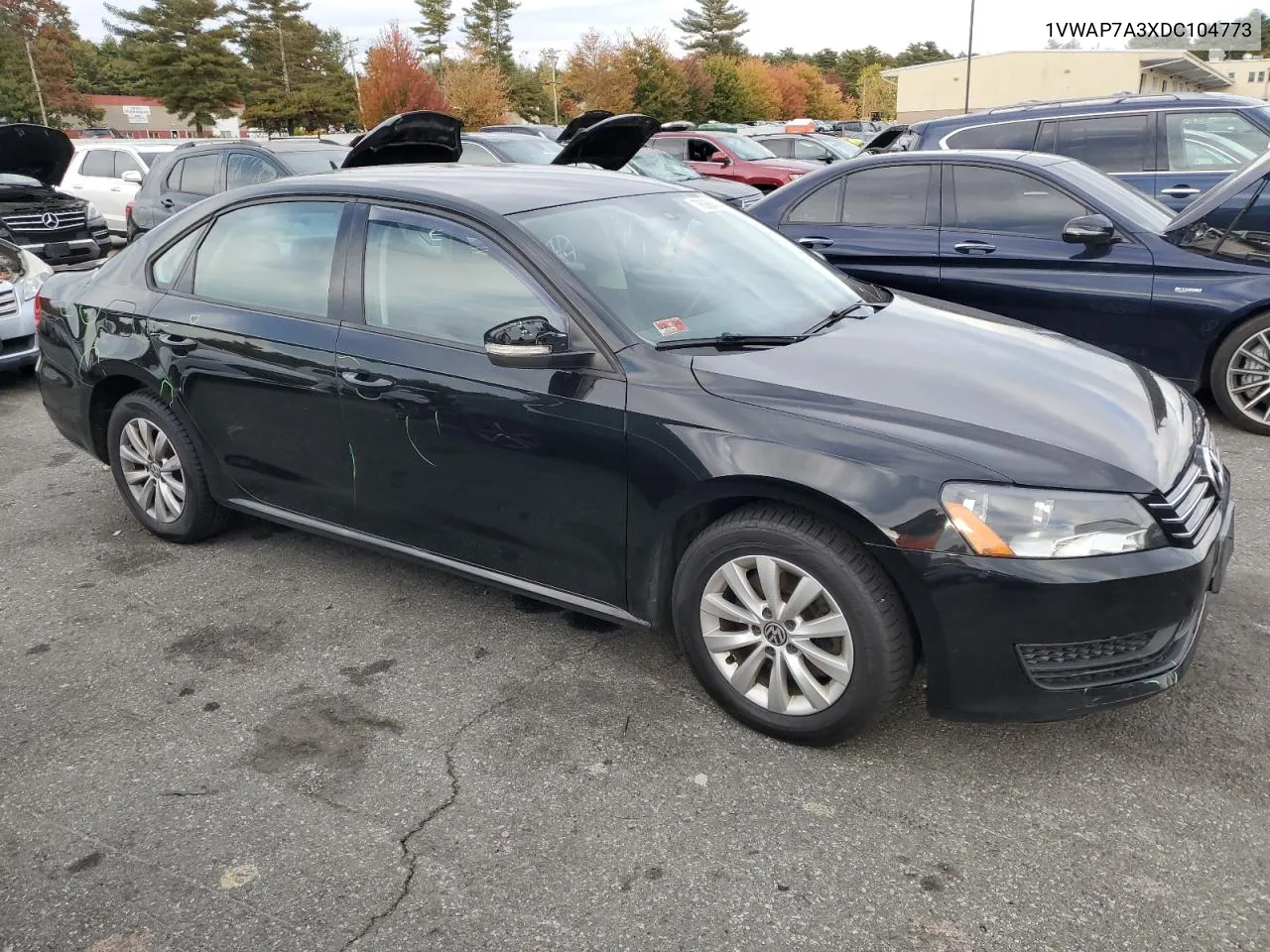 2013 Volkswagen Passat S VIN: 1VWAP7A3XDC104773 Lot: 76086424