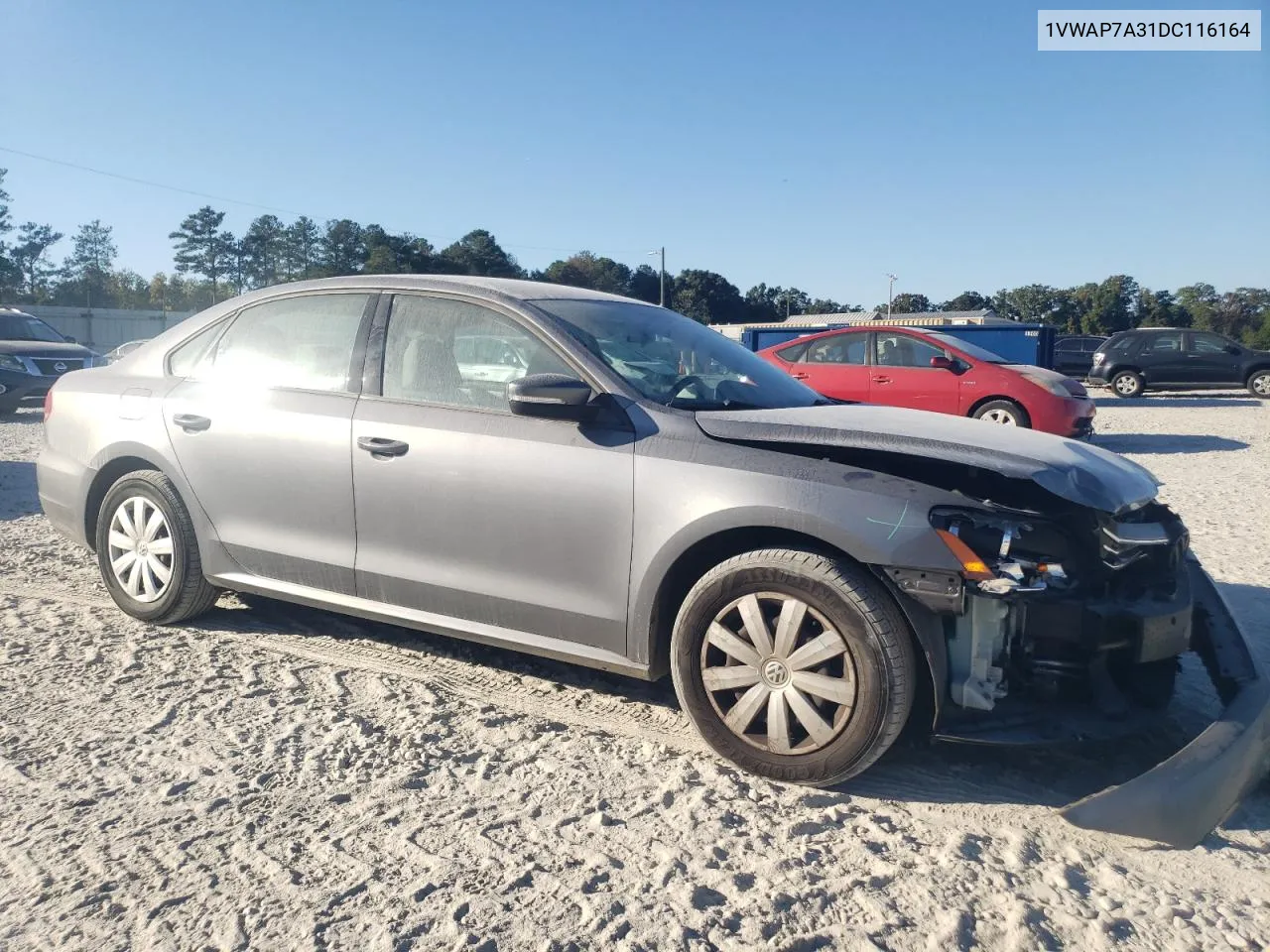 2013 Volkswagen Passat S VIN: 1VWAP7A31DC116164 Lot: 76225254