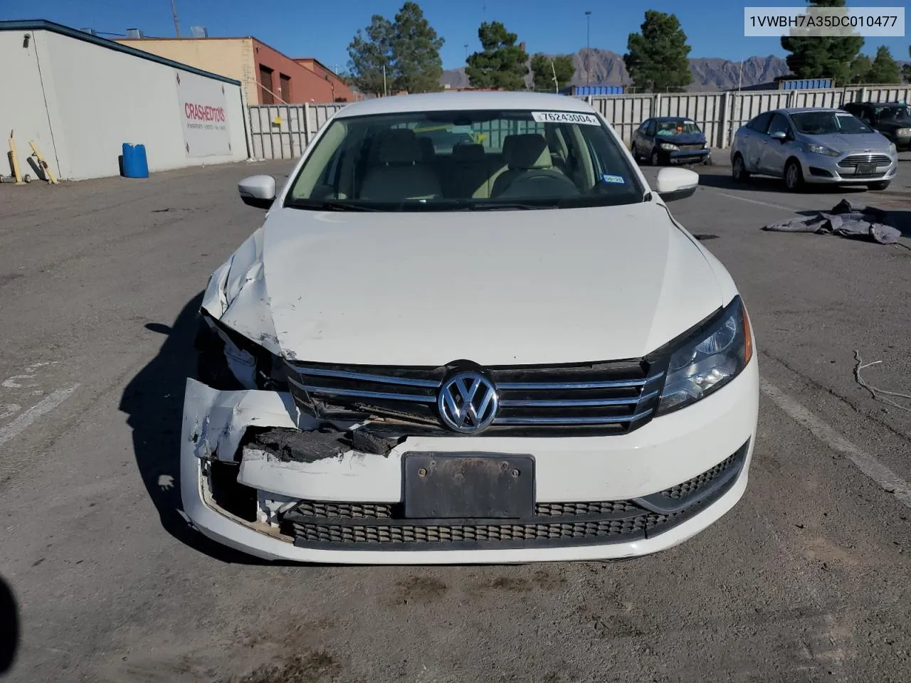 2013 Volkswagen Passat Se VIN: 1VWBH7A35DC010477 Lot: 76243004