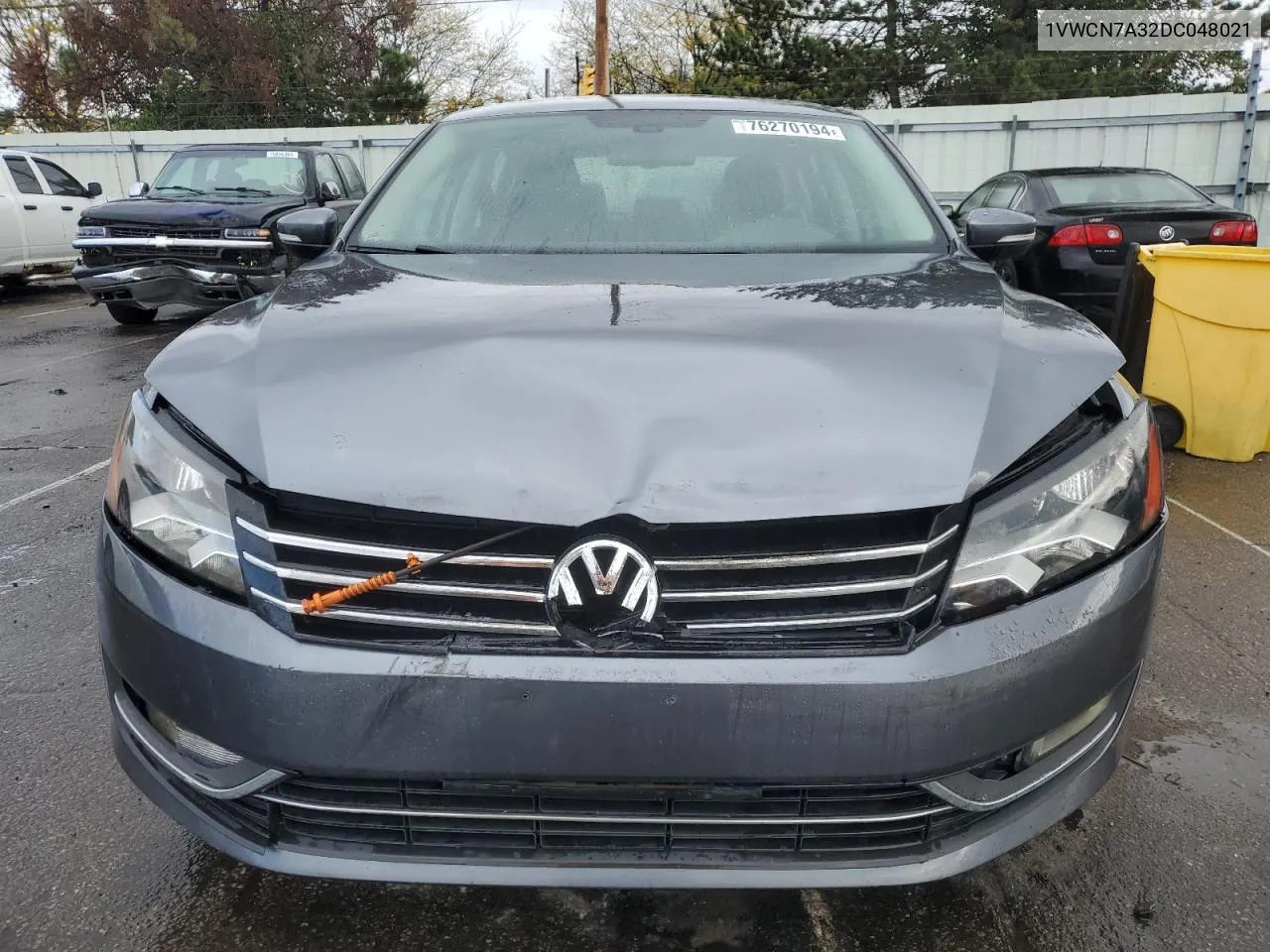 2013 Volkswagen Passat Sel VIN: 1VWCN7A32DC048021 Lot: 76270194