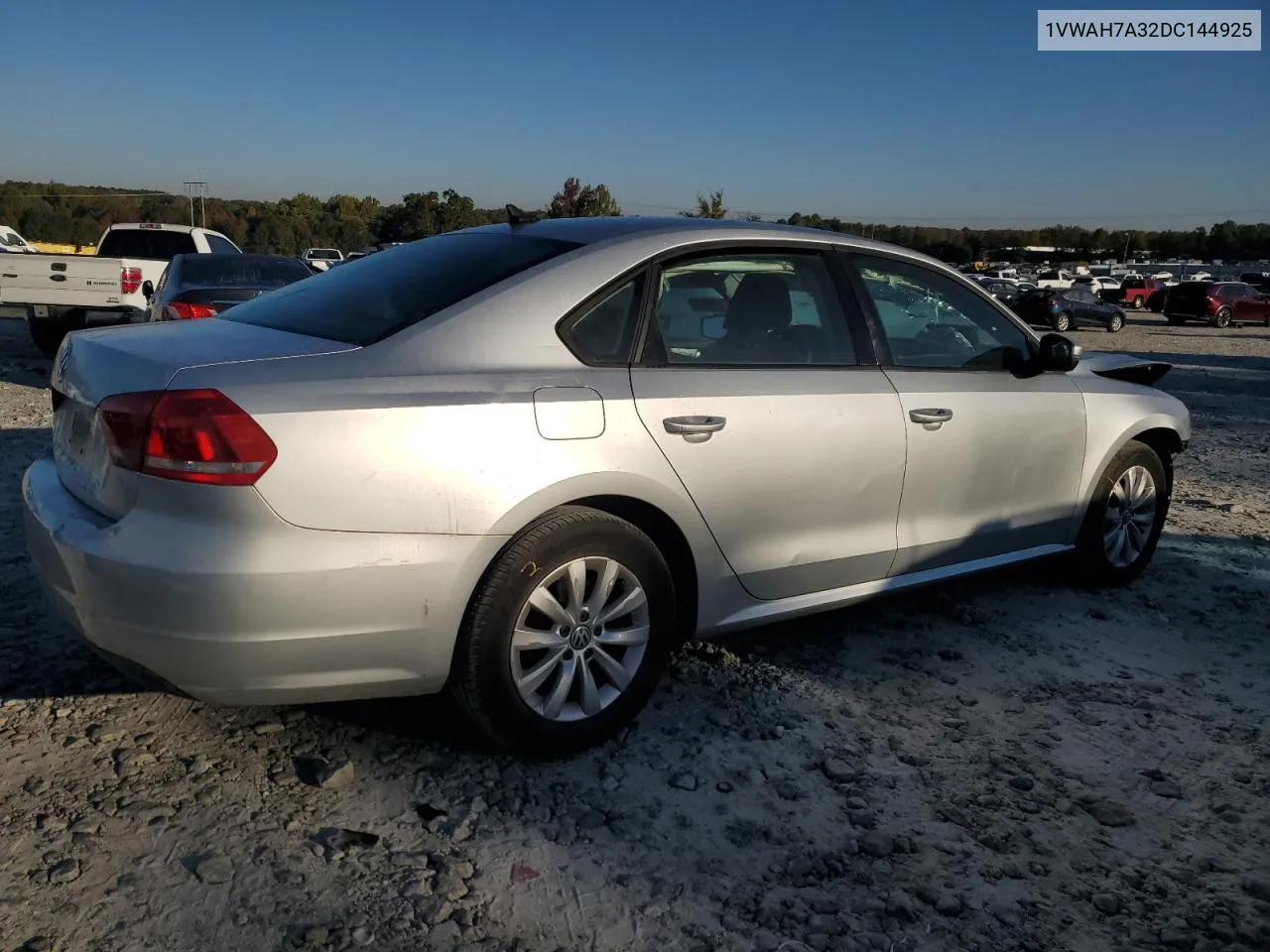 2013 Volkswagen Passat S VIN: 1VWAH7A32DC144925 Lot: 76357524