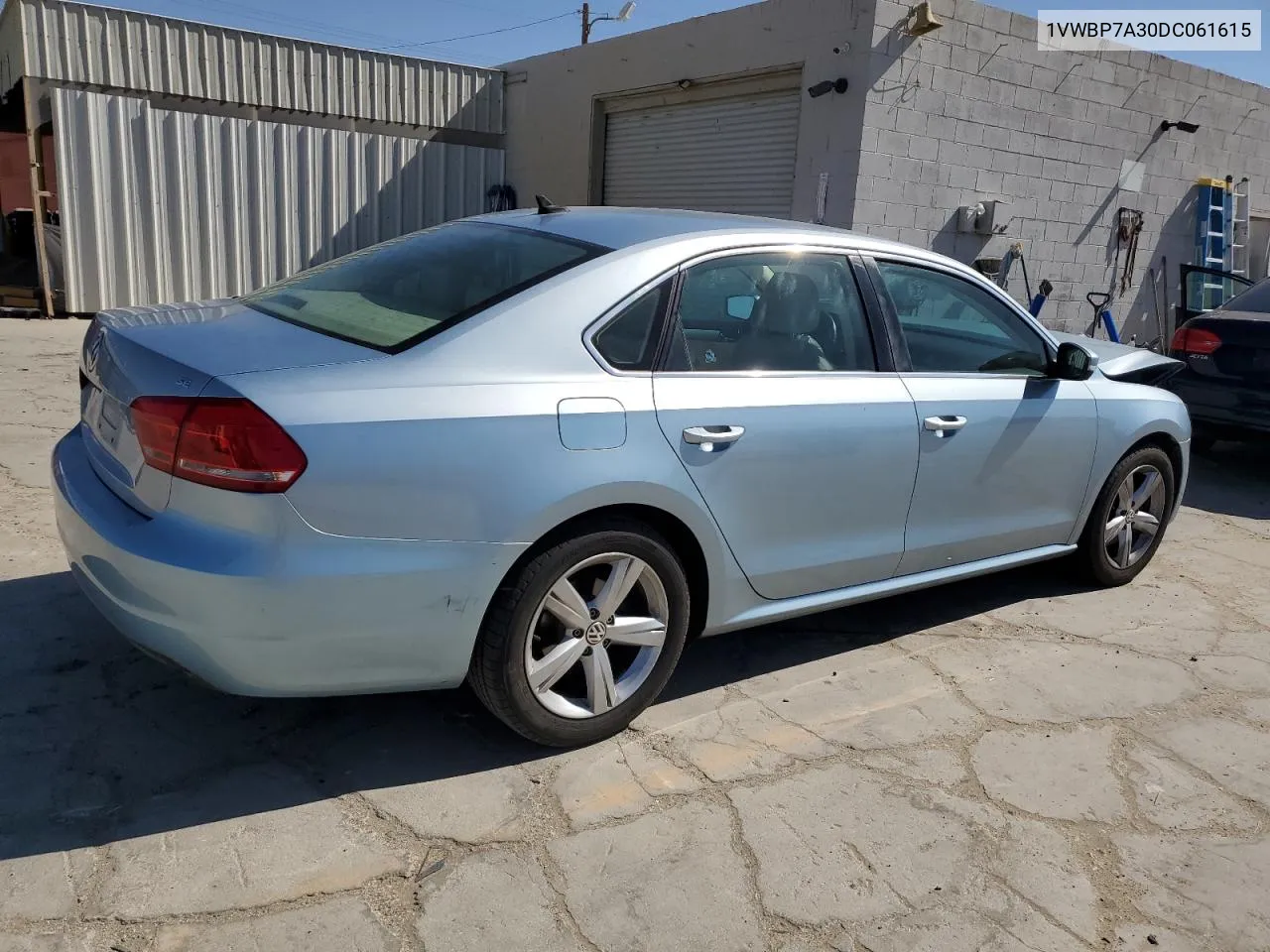 1VWBP7A30DC061615 2013 Volkswagen Passat Se