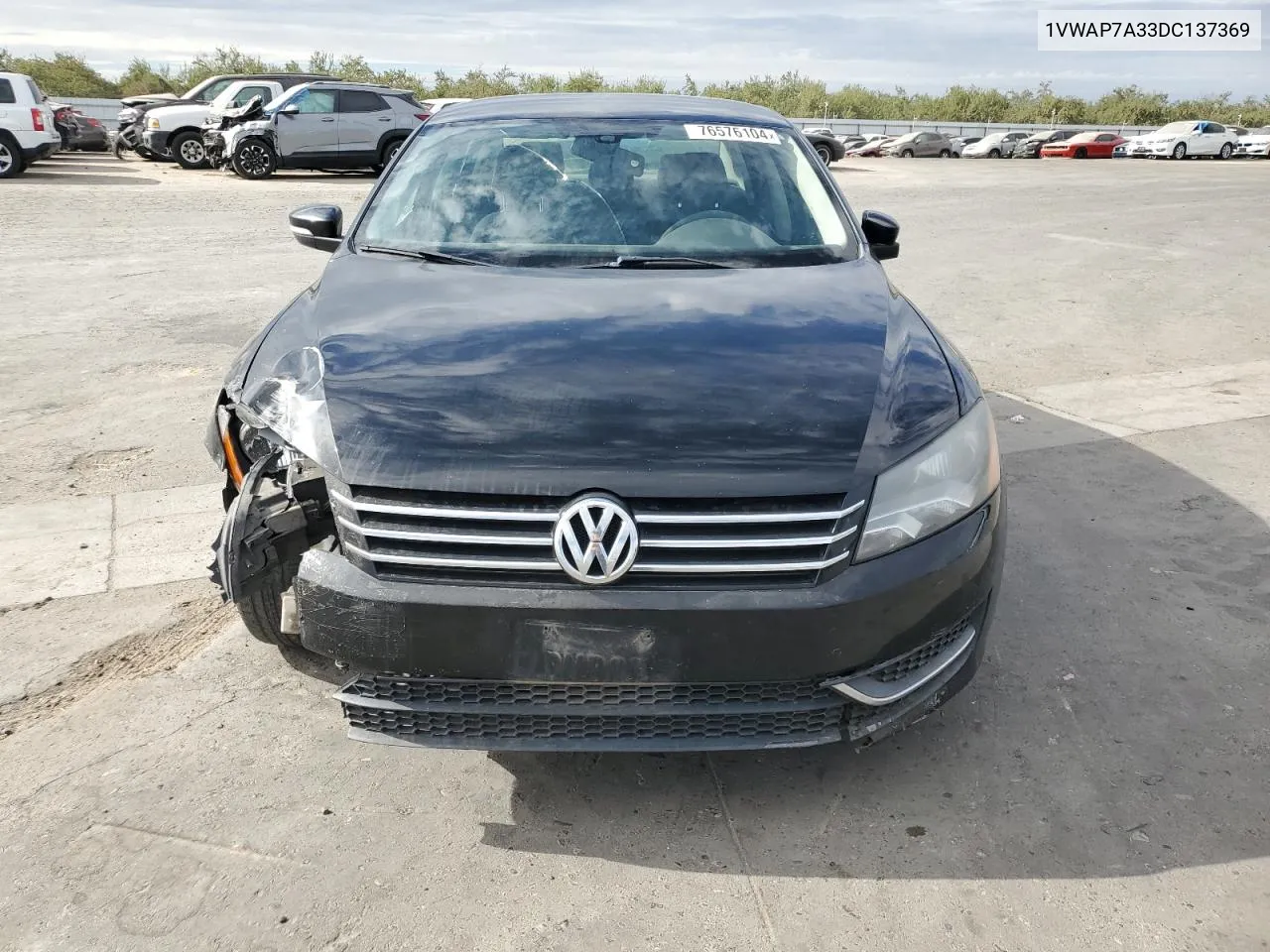 2013 Volkswagen Passat S VIN: 1VWAP7A33DC137369 Lot: 76576104