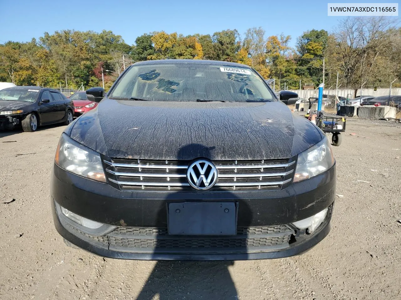 1VWCN7A3XDC116565 2013 Volkswagen Passat Sel