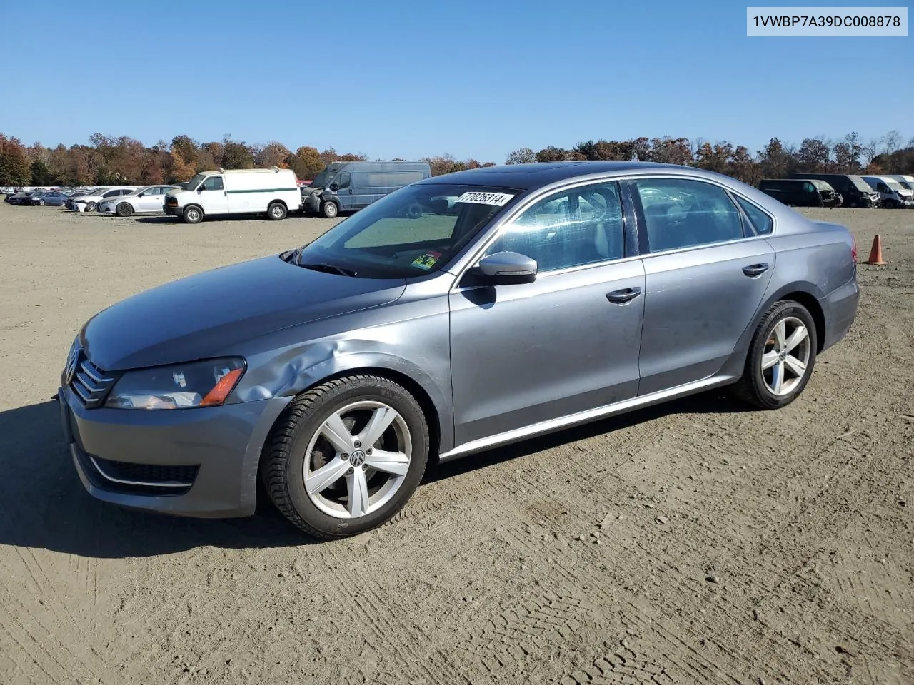 2013 Volkswagen Passat Se VIN: 1VWBP7A39DC008878 Lot: 77026314