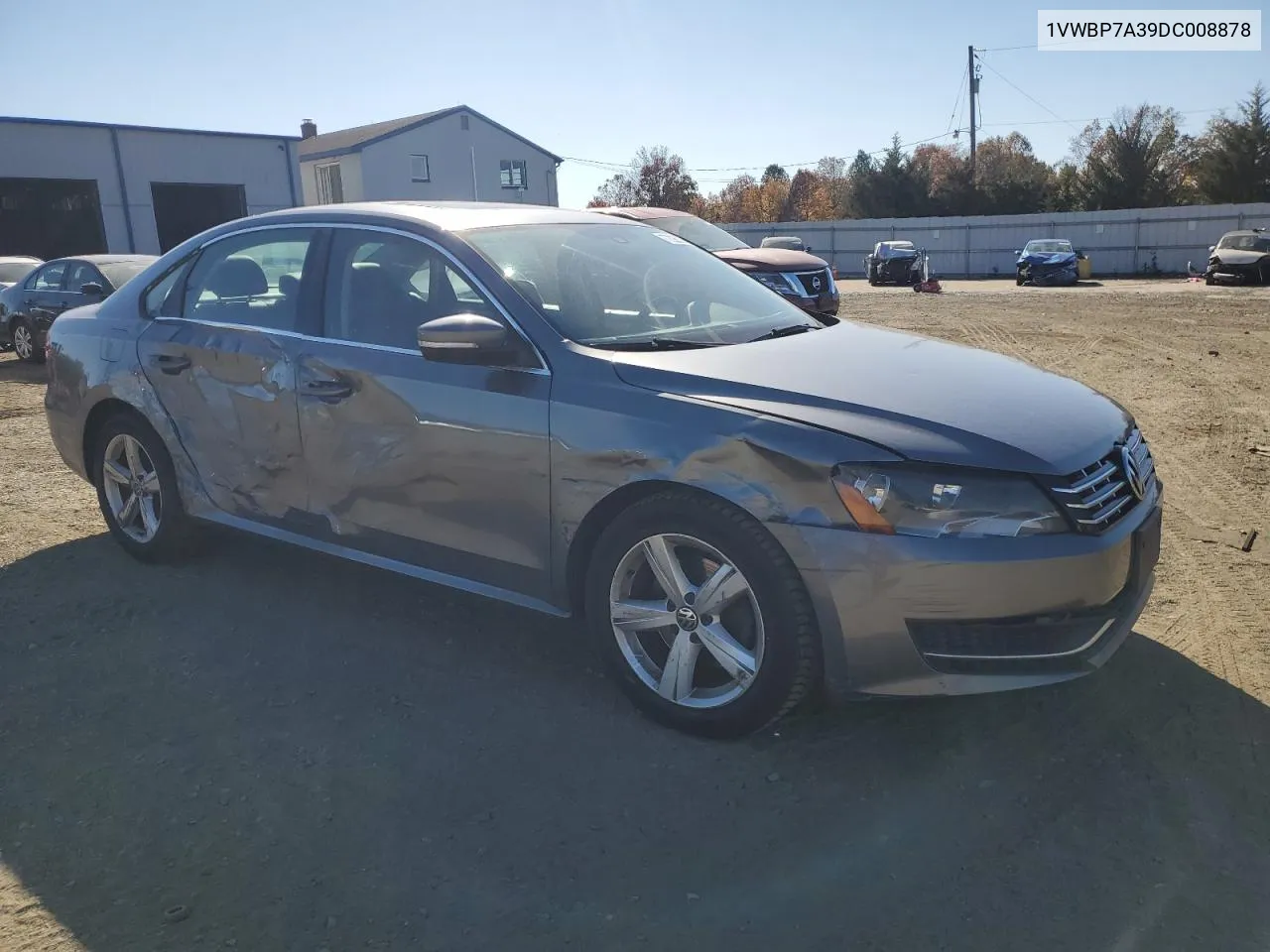 2013 Volkswagen Passat Se VIN: 1VWBP7A39DC008878 Lot: 77026314