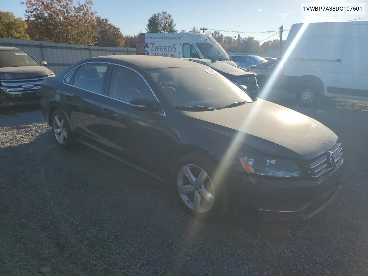 2013 Volkswagen Passat Se VIN: 1VWBP7A38DC107501 Lot: 77213104