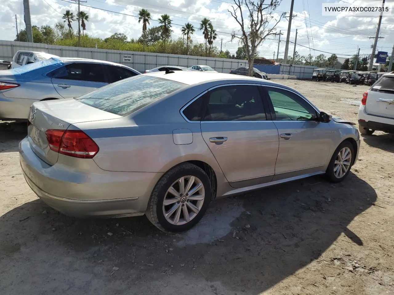 2013 Volkswagen Passat Sel VIN: 1VWCP7A3XDC027315 Lot: 77217794