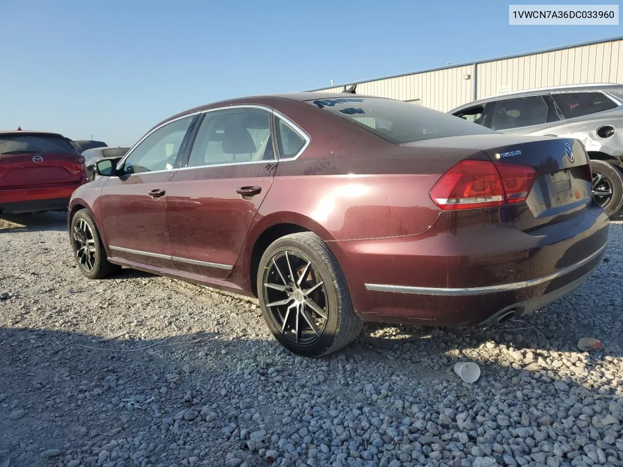 2013 Volkswagen Passat Sel VIN: 1VWCN7A36DC033960 Lot: 77316424