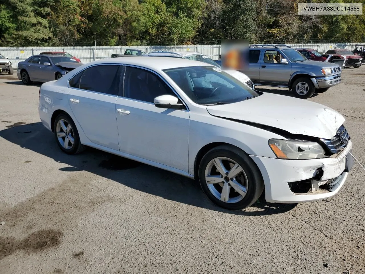 2013 Volkswagen Passat Se VIN: 1VWBH7A33DC014558 Lot: 77828344