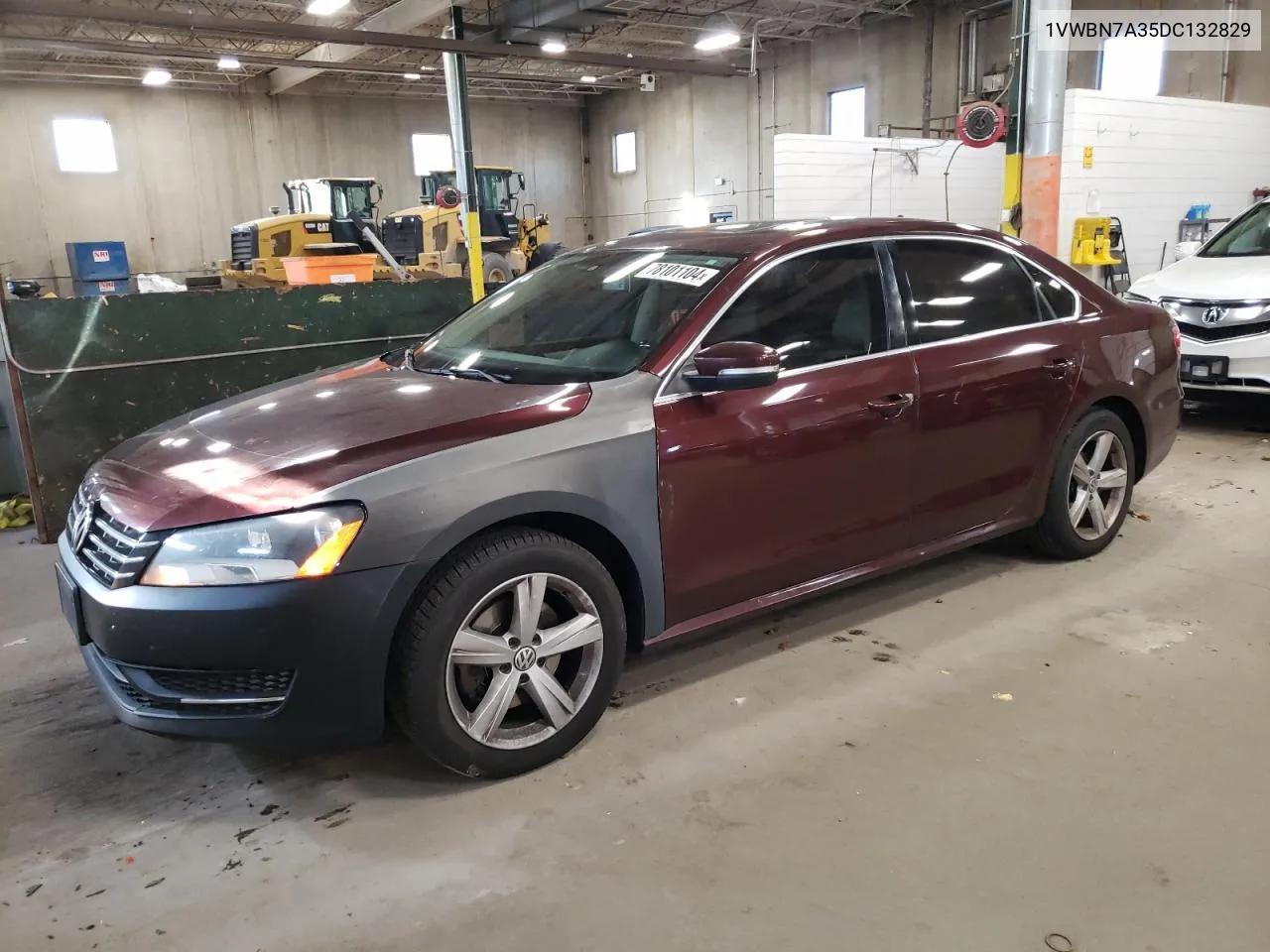 2013 Volkswagen Passat Se VIN: 1VWBN7A35DC132829 Lot: 78101104