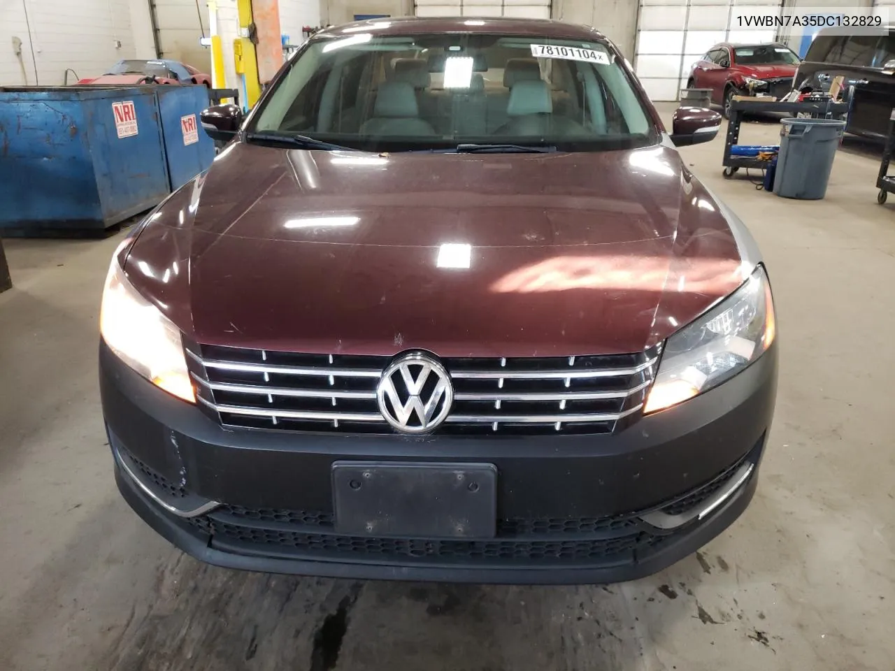 2013 Volkswagen Passat Se VIN: 1VWBN7A35DC132829 Lot: 78101104