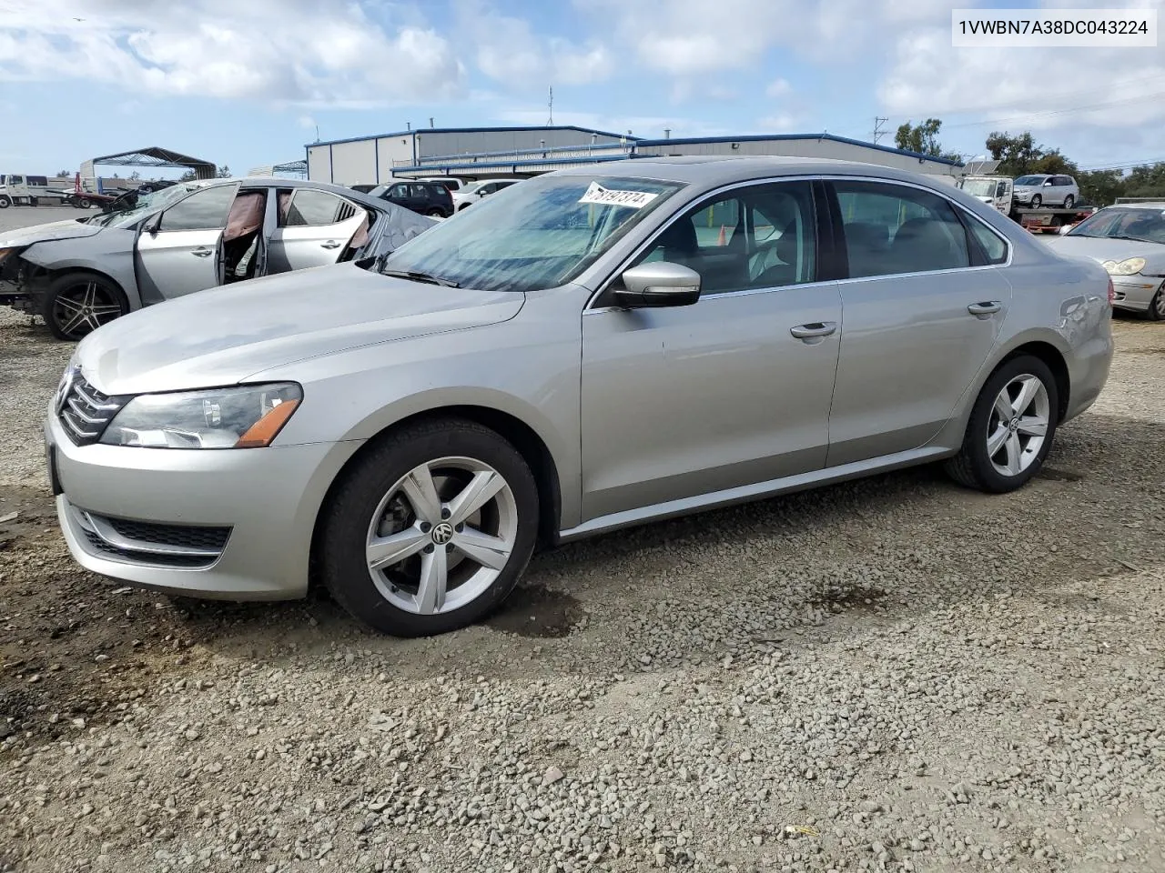 2013 Volkswagen Passat Se VIN: 1VWBN7A38DC043224 Lot: 78197374