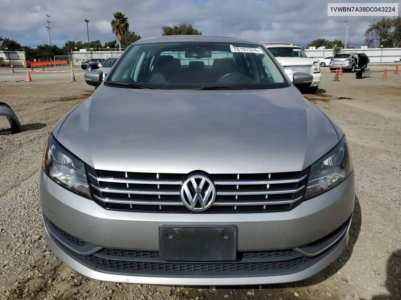 2013 Volkswagen Passat Se VIN: 1VWBN7A38DC043224 Lot: 78197374