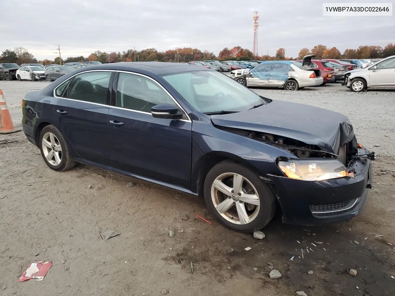 1VWBP7A33DC022646 2013 Volkswagen Passat Se