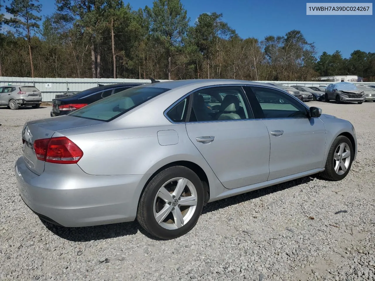 2013 Volkswagen Passat Se VIN: 1VWBH7A39DC024267 Lot: 78524354